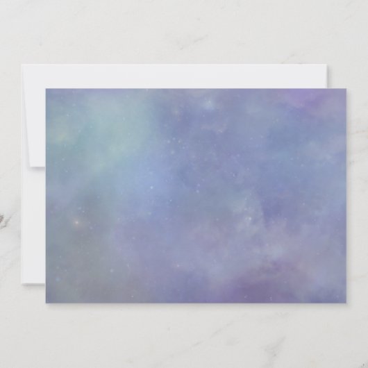 Celestial Moon Galaxy Whimsical Foto Hochzeit Save The Date (Rückseite)