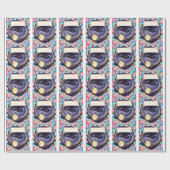 Celestial Moon Gift Wrapping Paper  Geschenkpapier (Flach)