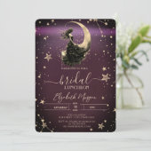 Celestial Moon Girl Stars Einladung (Stehend Vorderseite)