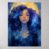 Celestial Moon Goddess Wall Art Poster (Vorne)