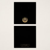 Celestial Moon Gold Black Earring Display Cards (Vorne & Hinten)