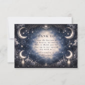 Celestial Moon Gothic Wedding Dankeskarte (Vorderseite)