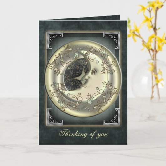 Celestial Moon Grüße und Mitteilungskarten (Gelbe Blume)