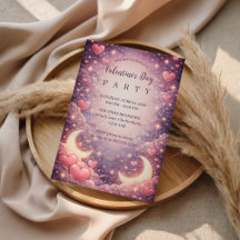 Celestial Moon Hearts Valentine