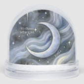 Celestial Moon Magical Gift Luxembourg Whimsical Schneekugeln (Vorderseite)