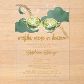 Celestial Moon Matcha made in Heaven Brautparty Acryleinladungen (Vorderseite)