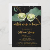 Celestial Moon Matcha made in Heaven Brautparty Einladung (Vorderseite)