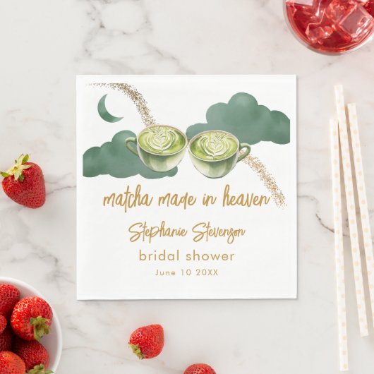 Celestial Moon Matcha made in Heaven Brautparty Serviette (Beispiel)