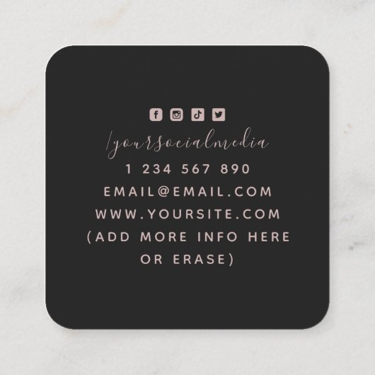 Celestial Moon Mystic Eye Spiritual Energy Healer Quadratische Visitenkarte (Rückseite)