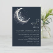 Celestial Moon Night Before Wedding Probe Einladung (Stehend Vorderseite)