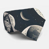 Celestial Moon Phase (1) Krawatte (Gerollt)