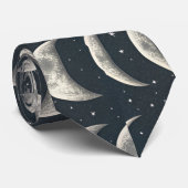 Celestial Moon Phase (2) Krawatte (Gerollt)