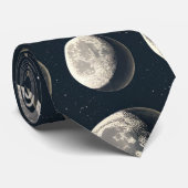 Celestial Moon Phase (3) Krawatte (Gerollt)