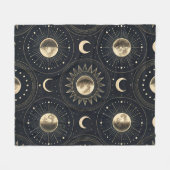 Celestial Moon Phase (4) Fleecedecke (Vorderseite (Horizontal))