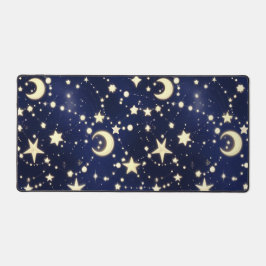 Celestial Moon Phase Astrology – Velvet Navy Schreibtischunterlage
