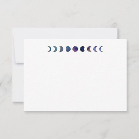 Celestial Moon Phase Dankeschön Card Dankeskarte (Rückseite)