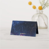 Celestial Moon Phase Galaxy Platzkarte (Rückseite)
