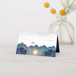 Celestial Moon Phase Galaxy Platzkarte