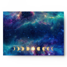 Celestial Moon Phase Galaxy Umschläge