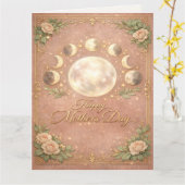 Celestial Moon Phase Mother's Day Card Karte (Gelbe Blume)