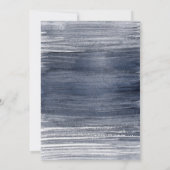 Celestial Moon Phase Navy Blue Wedding Einladung (Rückseite)