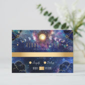Celestial Moon Phase RSVP Card Karte (Stehend Vorderseite)