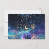 Celestial Moon Phase RSVP Card Karte (Rückseite)