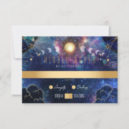 Celestial Moon Phase RSVP Card Karte