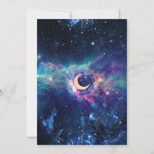Celestial Moon Phase Wedding Einladungen (Rückseite)