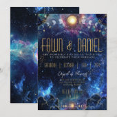 Celestial Moon Phase Wedding Einladungen (Vorne/Hinten)