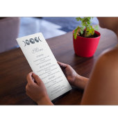 Celestial Moon Phases Boho Editable Wedding Menu Menükarte