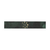 Celestial Moon Phases Emerald Wedding Bly Band (Flach)