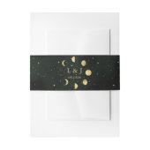 Celestial Moon Phases Emerald Wedding Bly Band (Vorderseite Beispiel)