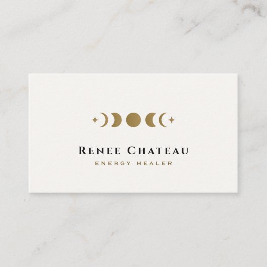 Celestial Moon Phases Energy Healer Visitenkarte (Vorderseite)