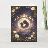 Celestial Moon Phases Floral Night Sky Design Karte (Vorderseite)