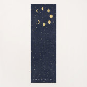 Celestial Moon Phases Gold Monogram Yoga Mat Yogamatte (Vorderseite)