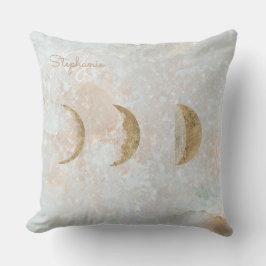 Celestial Moon Phases Individuelle Name Elegant Kissen