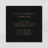 Celestial Moon Phases Juwelier Designer Quadratische Visitenkarte (Rückseite)