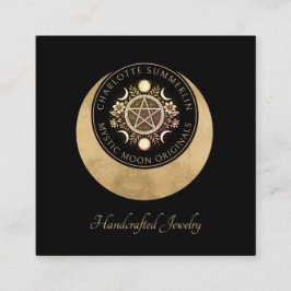 Celestial Moon Phases Juwelier Designer Quadratische Visitenkarte