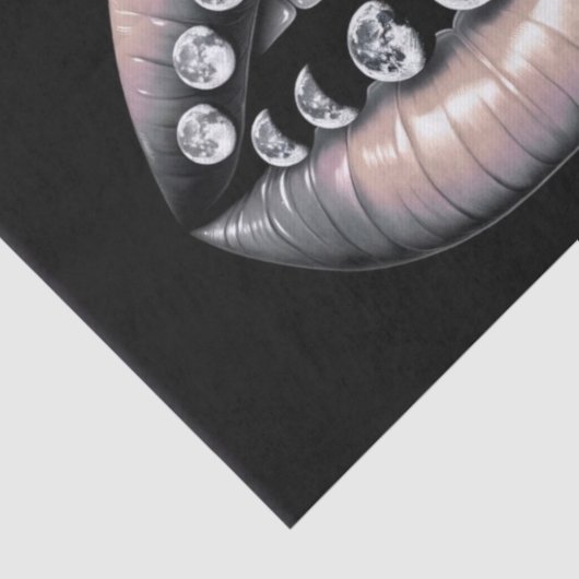 Celestial Moon Phases Lips Decoupage Seidenpapier (Ausschnitt)