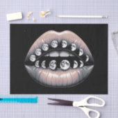 Celestial Moon Phases Lips Decoupage Seidenpapier (Handwerk)