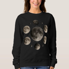 Celestial Moon Phases Mandala Astronomy Art Sweatshirt