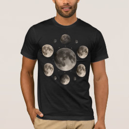 Celestial Moon Phases Mandala Astronomy Art T-Shirt