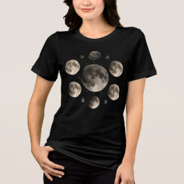 Celestial Moon Phases Mandala Astronomy Art Tri-Blend Shirt