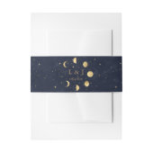 Celestial Moon Phases Midnight Wedding Bly Band (Vorderseite Beispiel)