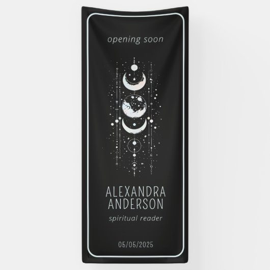 Celestial Moon Phases Mystical Holistic Spiritual Banner (Vertikal)