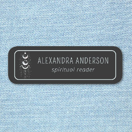 Celestial Moon Phases Mystical Holistic Spiritual Namensschild