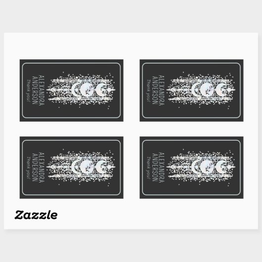 Celestial Moon Phases Mystical Holistic Spiritual Rechteckiger Aufkleber (Blatt)
