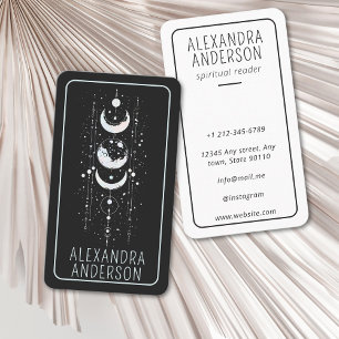 Celestial Moon Phases Mystical Holistic Spiritual Visitenkarte