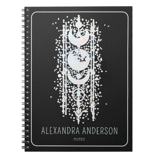 Celestial Moon Phases Mystical Spiritual Esoteric Notizblock (Vorderseite)